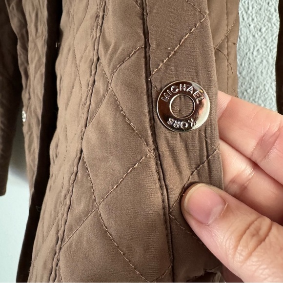 MICHAEL KORS Quilted Jacket Fall Winter Outerwear Coat Snap Close Size Large - Picture 5 of 11